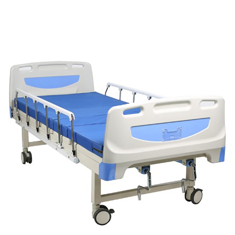 ABS Head Board Manual Clinc සහ Hospital සඳහා Crank Hospital Bed දෙකක්